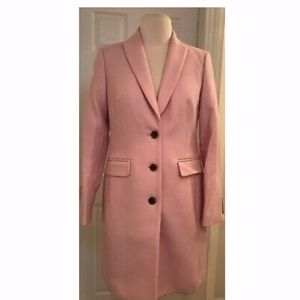 J. Crew Pink Blazer Coat with Black Buttons